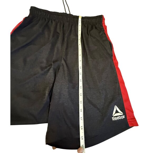 Reebok Mens Athletic Shorts Med Black & Red With Drawstring Waist - Picture 9 of 16